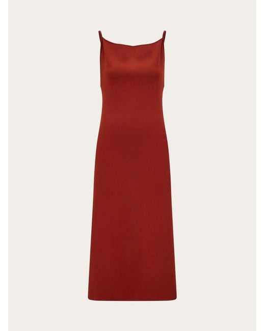 Ferragamo Red Knitted Slip Dress