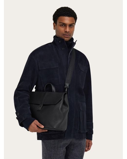 Ferragamo Black Hug Buckle 3-In-1 Bag for men