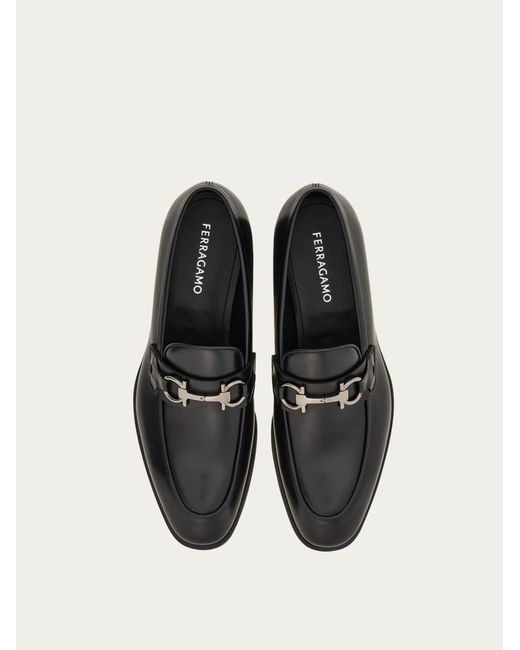Ferragamo White Loafer With Gancini Buckle for men
