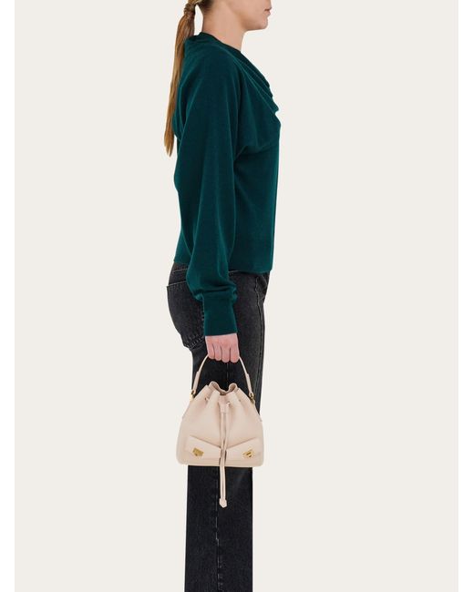 Ferragamo Natural Multipocket Bucket Bag