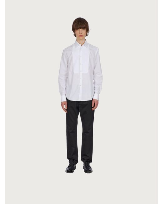 Ferragamo White Tuxedo Shirt for men