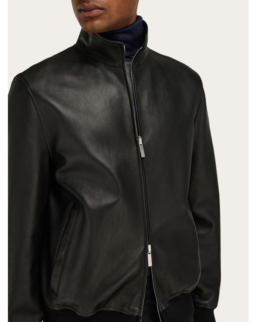 Ferragamo Black Reversible Nappa Blouson for men