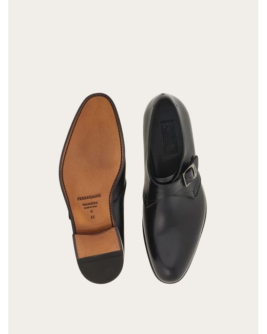 Ferragamo White Tramezza Single Monkstrap for men