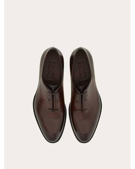 Ferragamo Brown Oxford With Covered Laces for men
