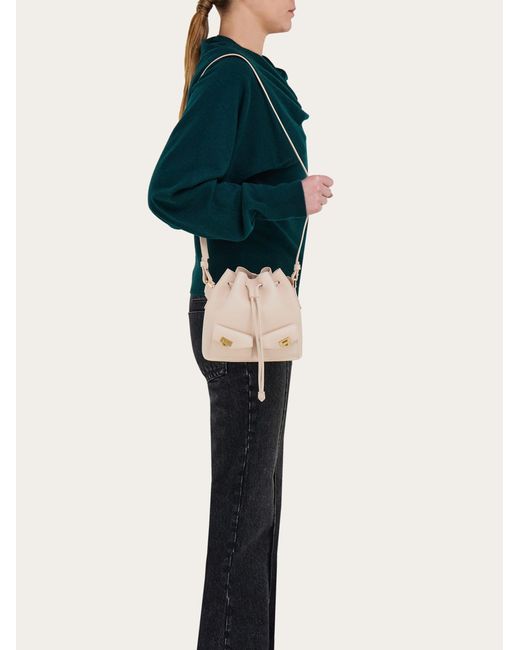 Ferragamo Natural Multipocket Bucket Bag