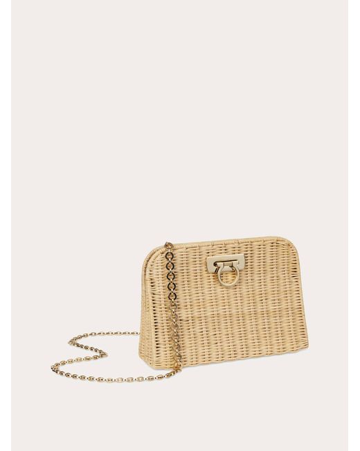 Ferragamo Natural Diana Clutch (S)