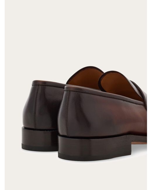 Ferragamo Brown Tramezza Penny Loafer for men