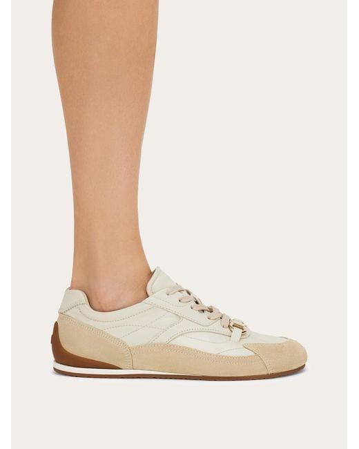 Ferragamo Natural Gancini Ornament Sneaker