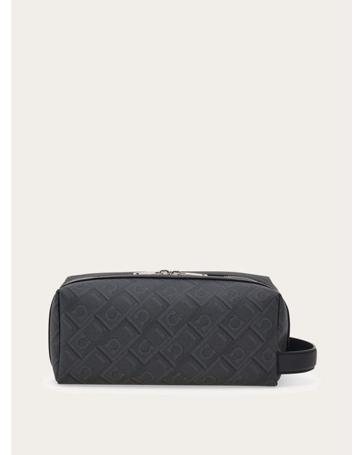 Ferragamo Gray Dopp Kit for men