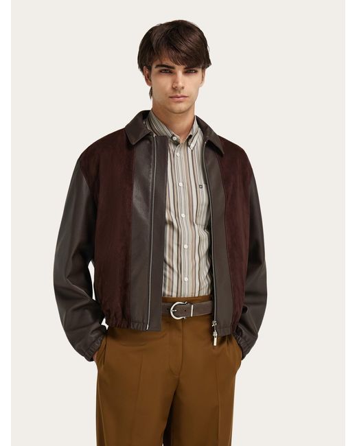 Ferragamo Brown Adjustable Gancini Belt for men