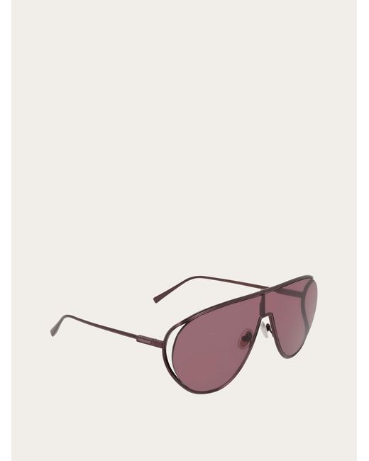 Ferragamo Pink Mask Frame Sunglasses