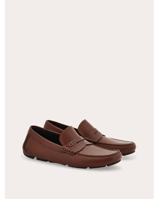 Ferragamo Brown Penny Driver for men