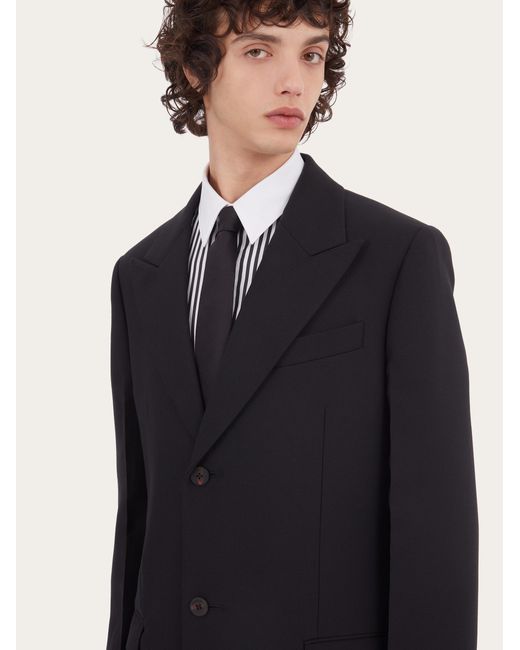 Ferragamo Herren Einreihiger Mantel in Black für Herren