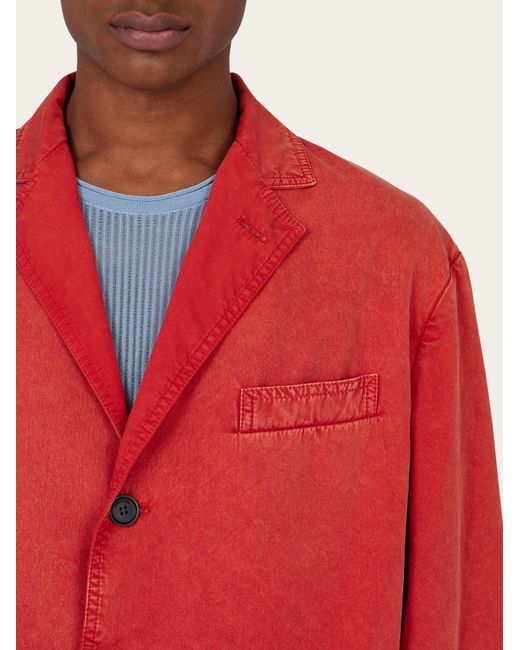 Ferragamo Red Single Breasted Jacket for men