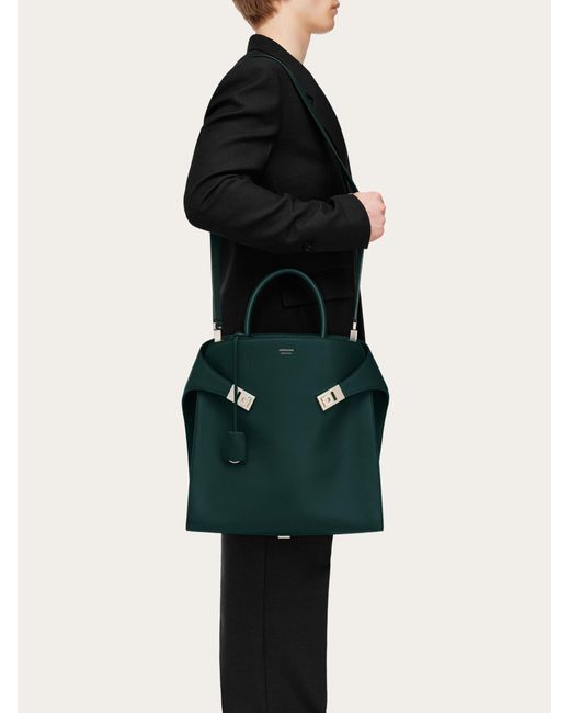 Ferragamo Green Hug Tote Bag for men