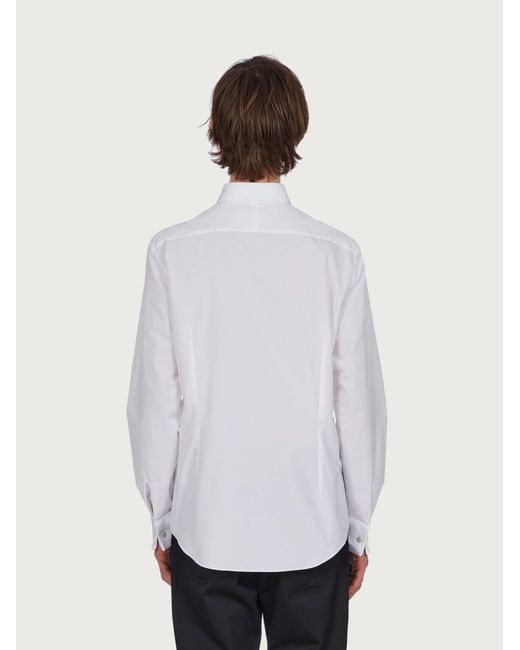 Ferragamo White Tuxedo Shirt for men