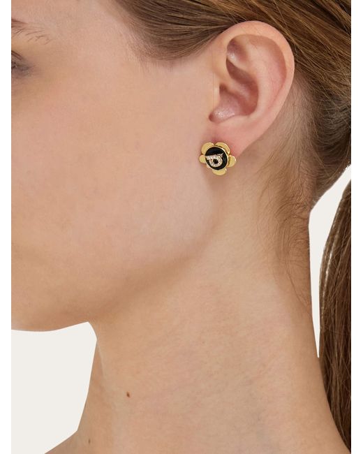 Ferragamo Natural Gancini Charm Earrings