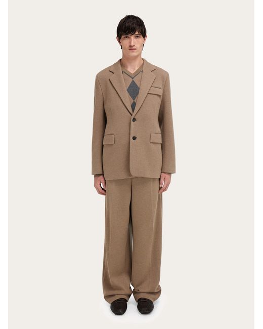 Ferragamo Natural Jersey Interlock Blazer for men