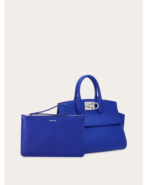 Ferragamo Blue Damen Studio Soft Bag (S)