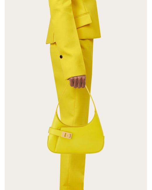 Ferragamo Yellow Hobo Shoulder Bag (m)