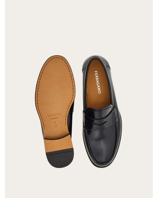 Ferragamo White Penny Loafer .5 for men
