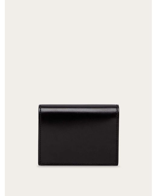 Ferragamo Black Gancini Compact Wallet