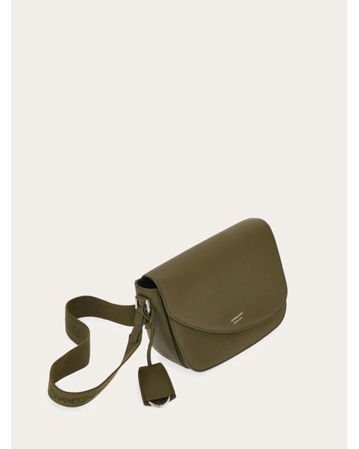 Uomo Borsa Messenger Fiamma (S) di Ferragamo in Green da Uomo