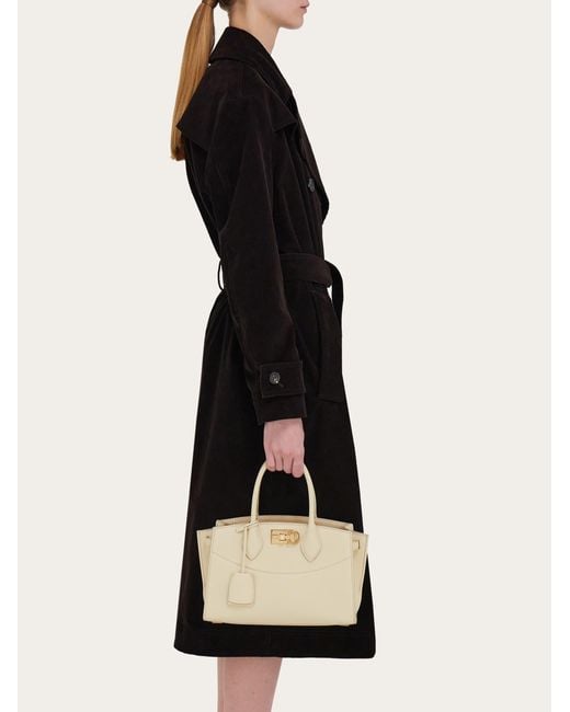 Ferragamo Natural New Studio Soft Bag (M)