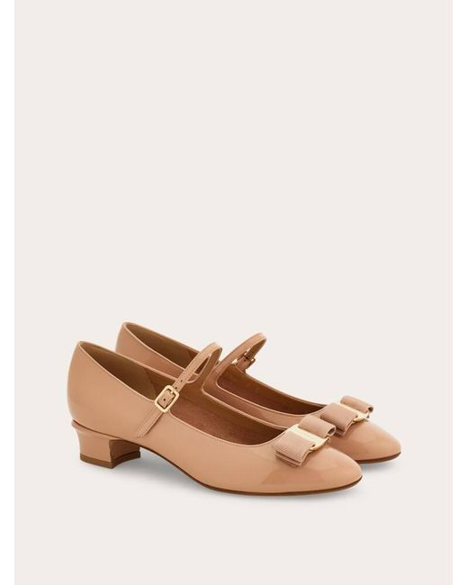 Ferragamo Natural Vara Bow Mary Jane