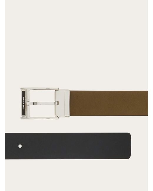 Ferragamo Natural Reversible And Adjustable Belt for men