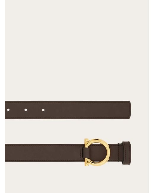 Ferragamo White Gancini Belt for men