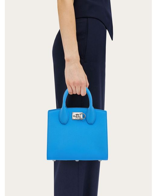 Ferragamo Blue Women Studio Box Bag (s)