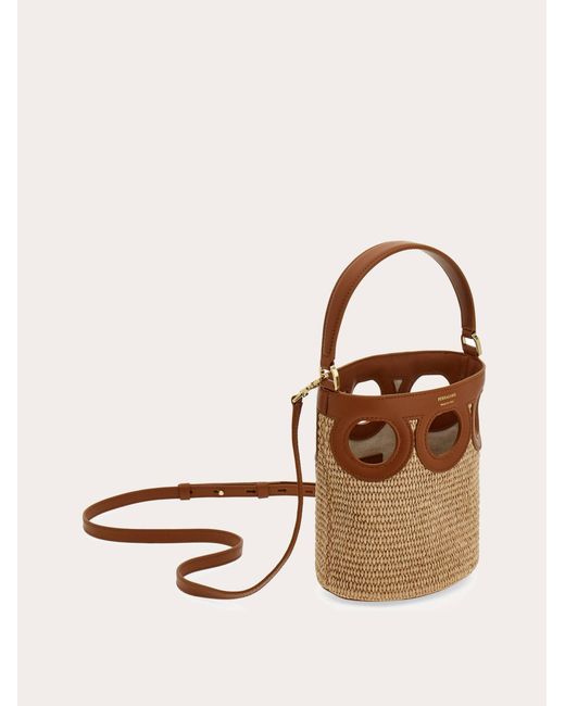 Donna Secchiello Con Trama Gancini (Xs) di Ferragamo in Natural