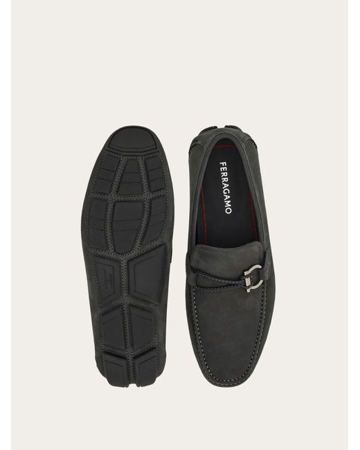 Ferragamo Herren Driver-Mokassin Mit Gancini-Ornament Größe in White für Herren