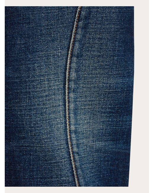 Ferragamo Blue Five Pocket Jeans