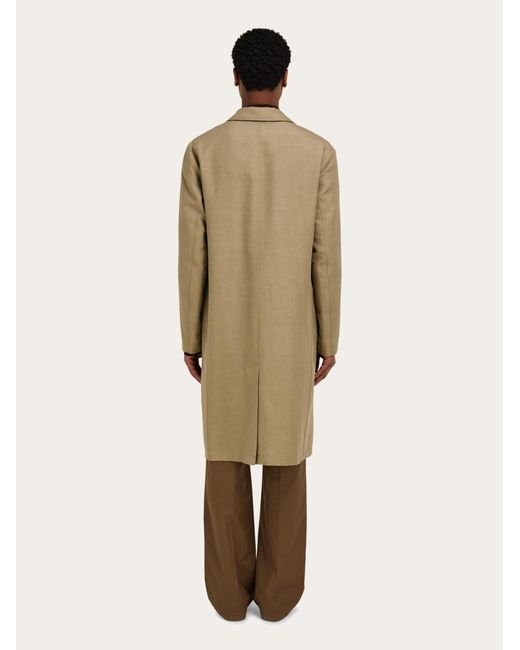 Ferragamo Natural Linen Blend Duster for men