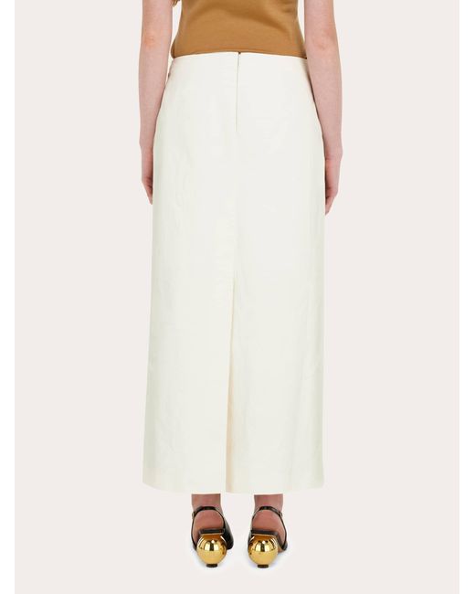 Ferragamo White Long Skirt