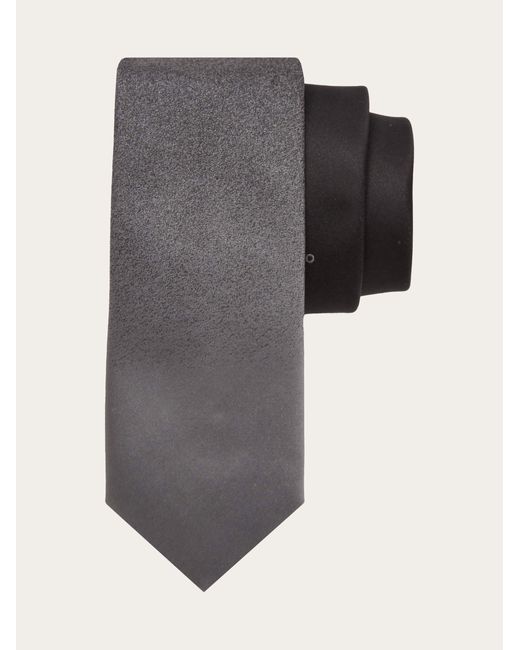 Nuanced silk jacquard tie Ferragamo pour homme en coloris Black