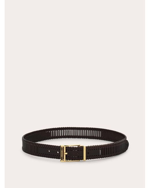 Ferragamo White Adjustable Belt for men