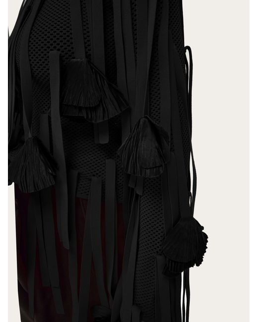 Mujer Jersey De Con Flores Negro Ferragamo de color Black