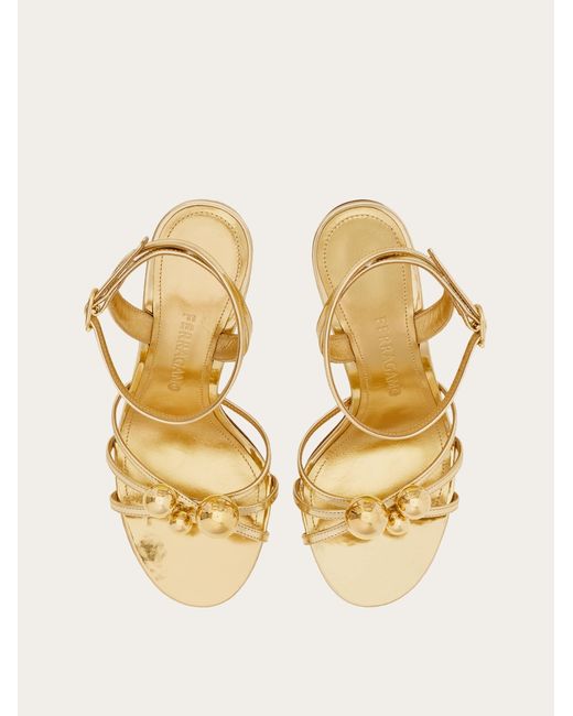 Ferragamo Natural Spherical Heel Sandal .5