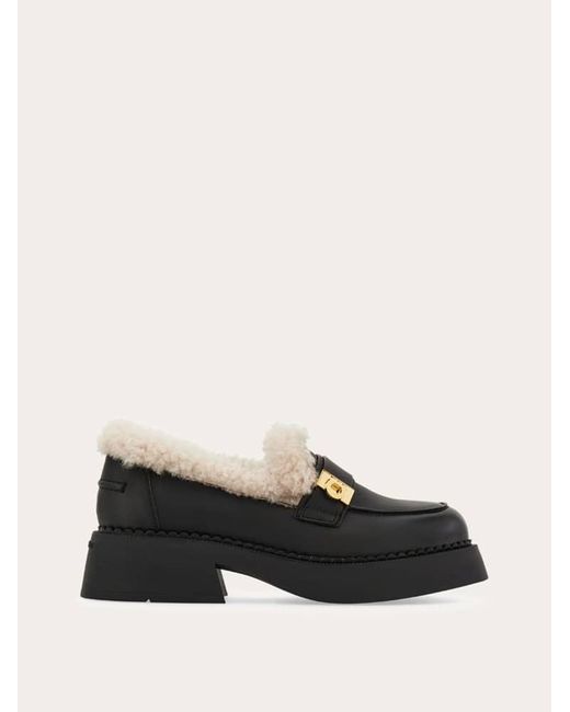 Mujer Mocasines Con Hebilla Hug Negro Talla .5 Ferragamo de color Black