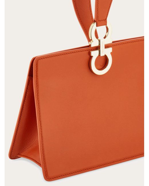Ferragamo Orange Mini Clutch