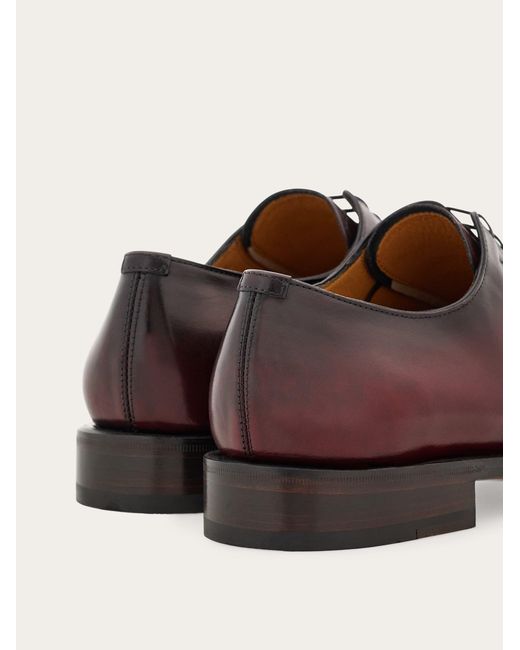 Ferragamo Brown Tramezza Plain Toe Oxford .5 for men