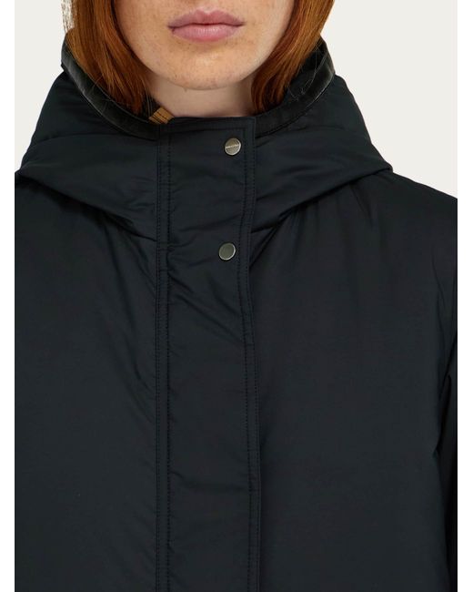 Ferragamo Blue Padded Parka Jacket for men