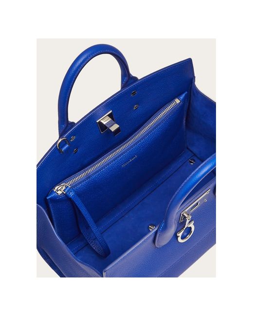 Ferragamo Blue Damen Studio Soft Bag (S)