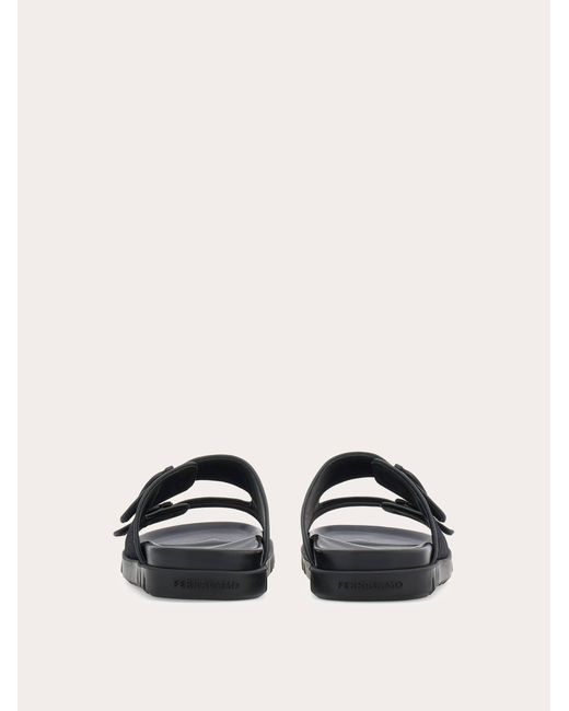 Ferragamo Black Double-Strap Sandal for men