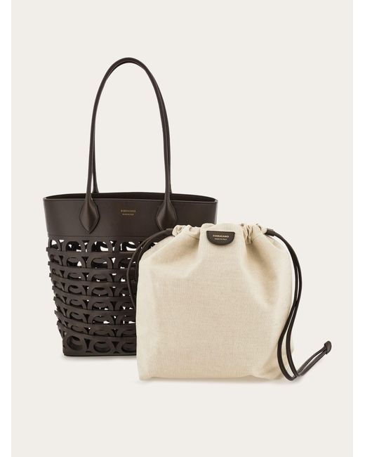 Ferragamo Black Damen Totebag Gancini (S)
