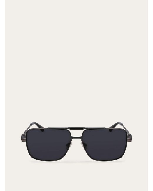 Ferragamo Blue Rectangular Frame Sunglasses for men