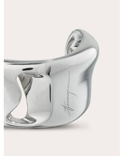 Ferragamo White Vara Bangle (M)